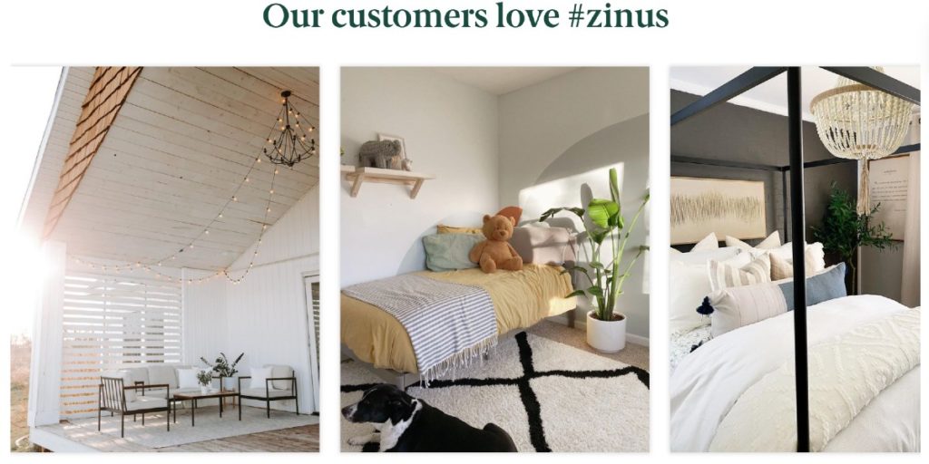 A gallery where Zinus is pulling home decor content from #Zinus