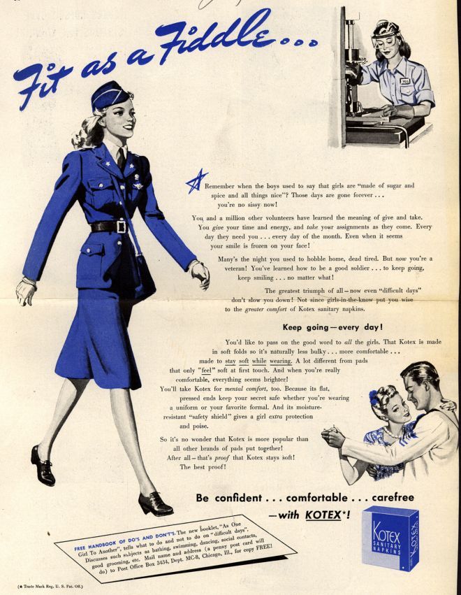 A Kotex ad from 1942 