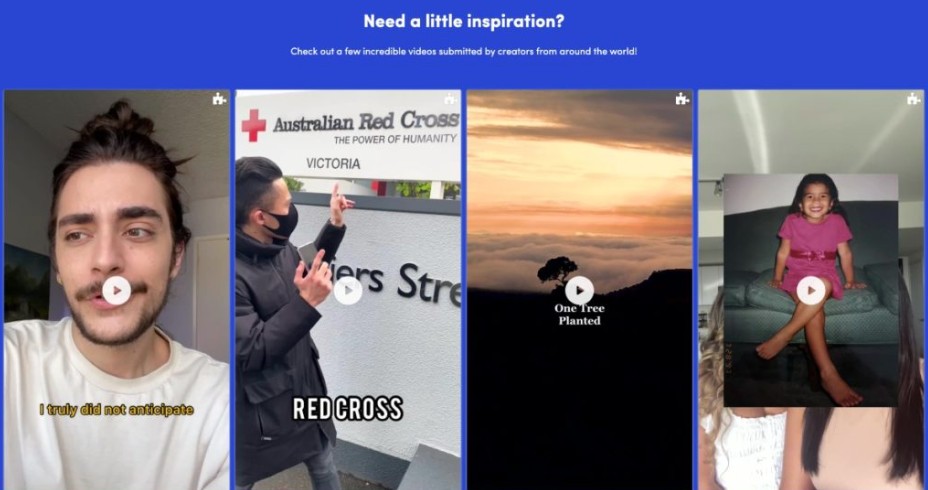 Campaign inspiration ft. videos submitted by TikTok creators around the world 
