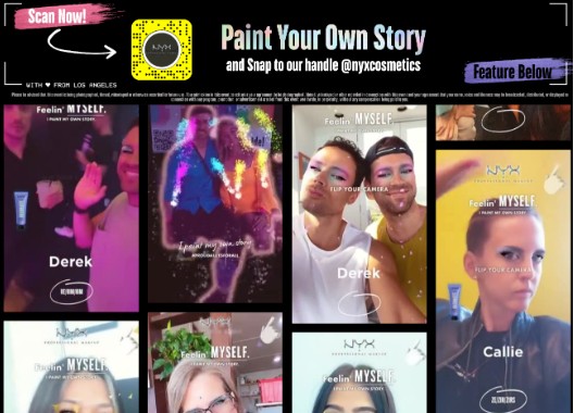 A microsite by NYX Cosmetics featuring fans submitting Snapchat content to the brand